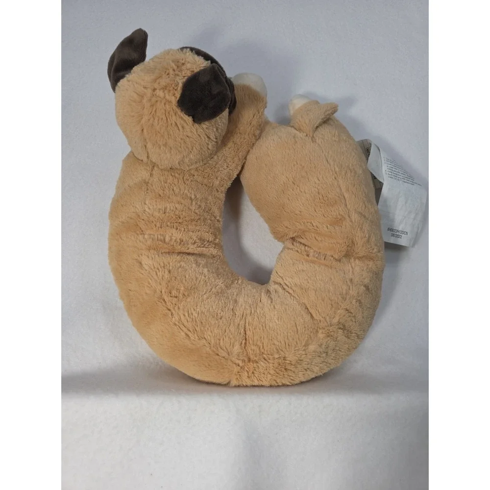 Pug Dog Vibrating Neck Massager Plush Travel Neck Pillow In Working Condition
